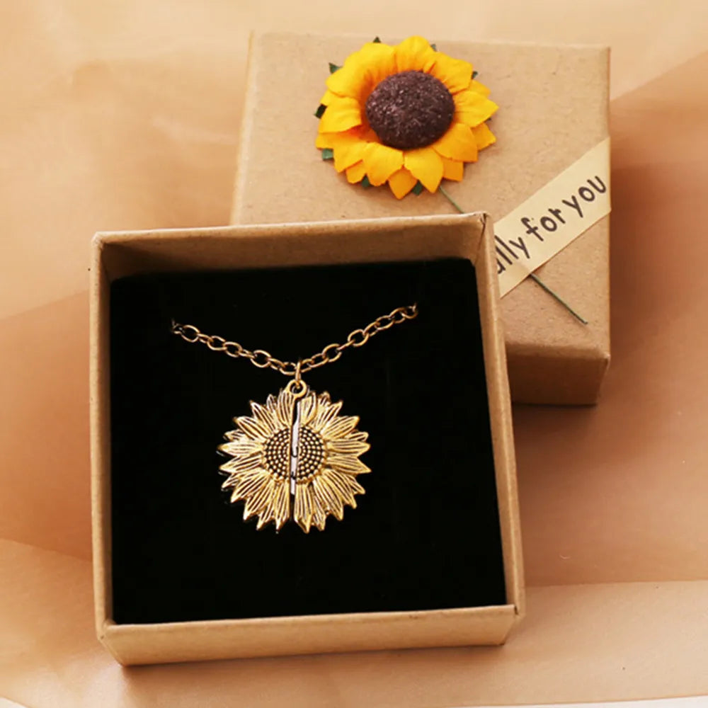 My Sunshine Sunflower Necklace