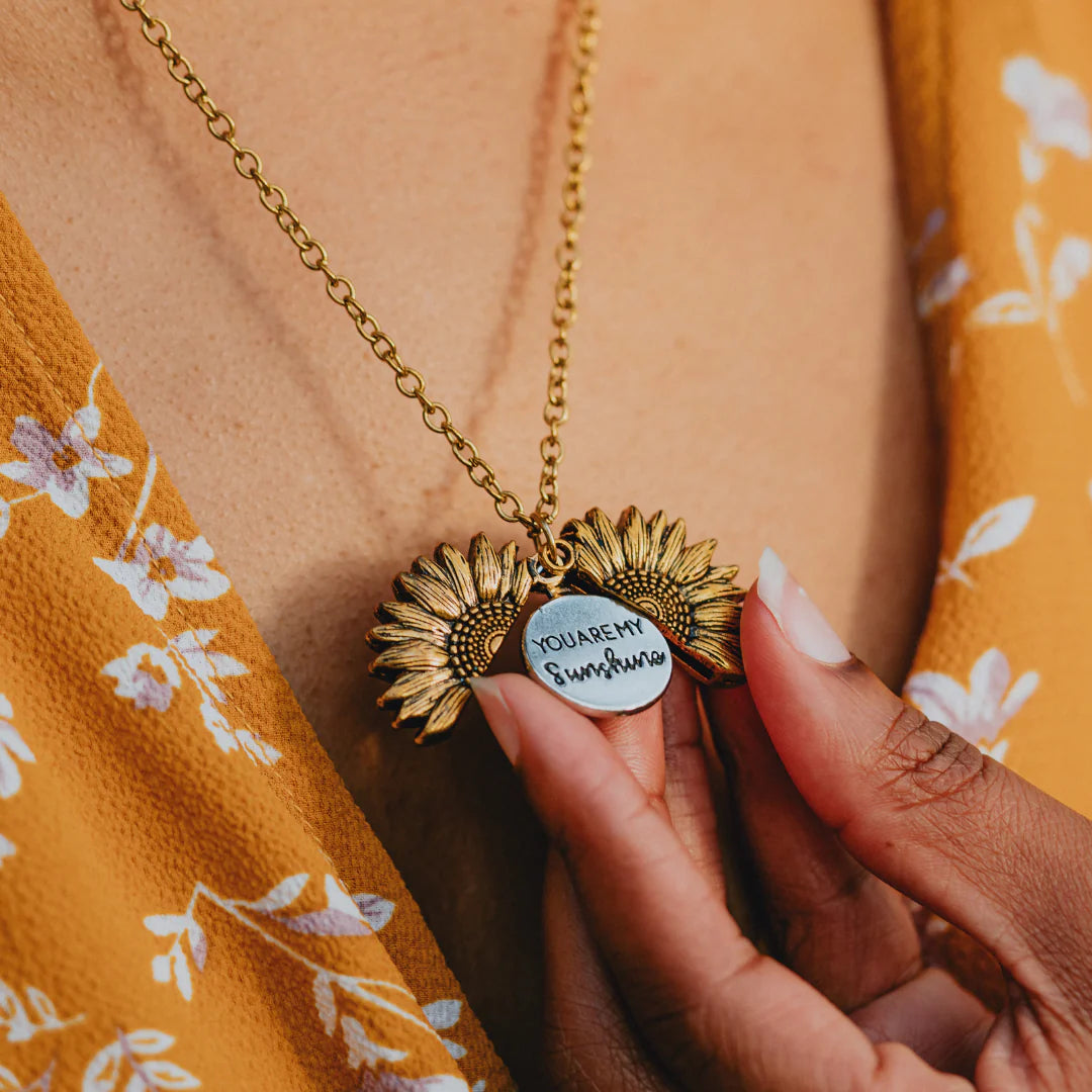 My Sunshine Sunflower Necklace